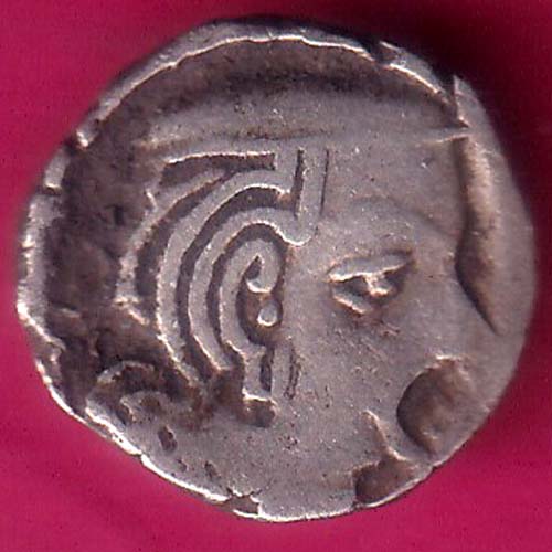 ANCIENT INDIA KSHATRAP DYNASTY KING PORTRAIT SILVER COIN–@HUB3403
