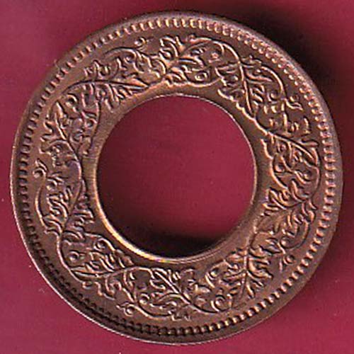 British india king george vi 1947 one pice beautiful copper coin– OO2702