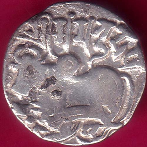 Hindushahia, Kabul & Gandhara Silver Drachma Horseman & Bull Type Coin  :- OO1034