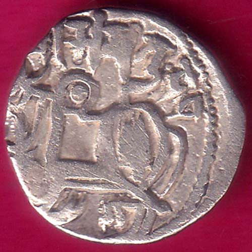 Hindushahia, kabul n gandhara silver drachma horseman n bull –@HUB2839