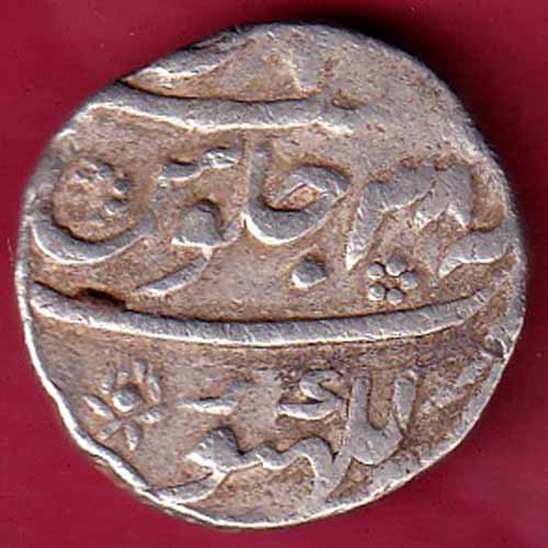 Mughals Aurangzeb Lucknow Mint One Rupee Silver Coin :- S2779