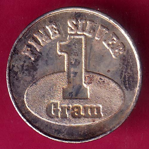 SILVER TOKEN :- FINE SILVER 1.GRAM–@HUB4074