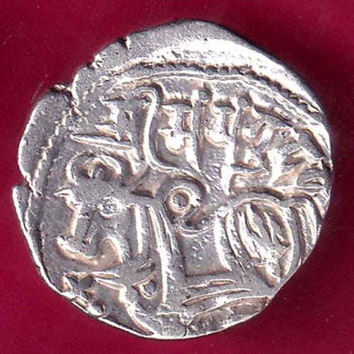 Hindushahia, kabul n gandhara silver drachma horseman n bull–@HUB4199