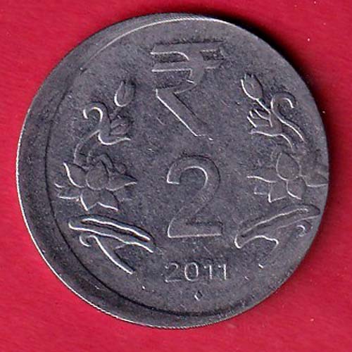 ERROR:republic india 2011 TWO rupee coin –OO5343