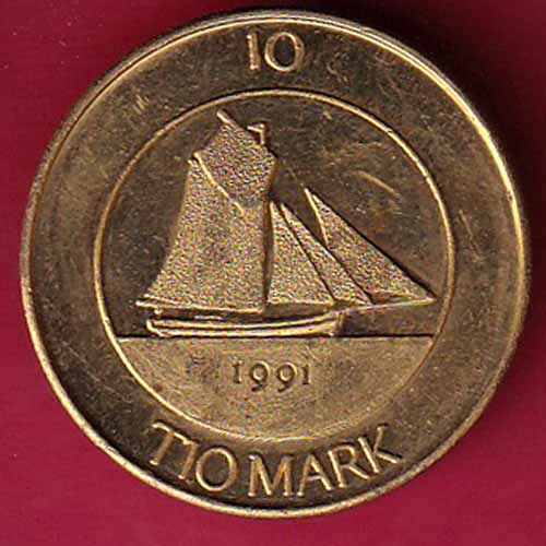Finland 10 Markkaa Aland 1991 tio deler tio mark  – S2864