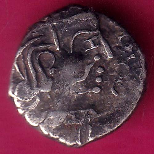 ANCIENT INDIA GUPTA DYNASTY KUMAR GUPTA KINGS PORTRAIT RARE SILVER BEUTIFUL COIN–@HUB3217