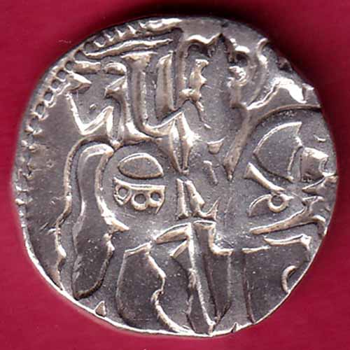 Hindushahia, kabul n gandhara silver drachma horseman n bill type coin  :- S2623
