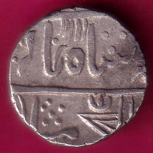 MEWAR STATE CHITTOR MINT ONE RUPEE SILVER COIN–@HUB3055