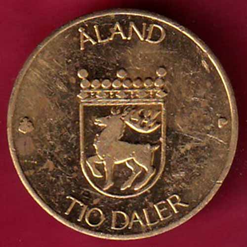 Finland 10 Markkaa Aland 1991 tio deler tio mark :- S2828
