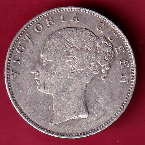 EAST INDIA COMPANY 1840 CONTINIOUS LEGEND VICTORIA QUEEN 1 RUPEE SILVER COIN – OO2685