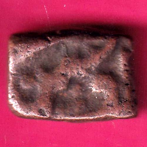 mughals jahangir ujjain mint one falus rare copper coin.–@HUB4374