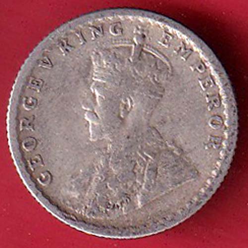 British India 1934 George v King Emperor 1/4 Rupee –oo4071
