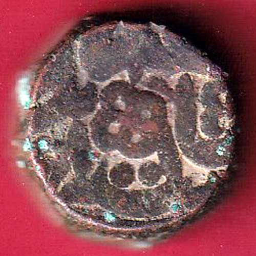 mughals akbar one dam copper coin - OO2249