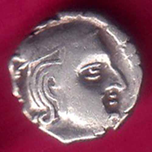 ANCIENT INDIA KSHATRAP DYNASTY KING PORTRAIT RARE SILVER COIN:- OO1921