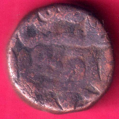 Mughals Akbar Ajmer Mint One Dam Rare Coin–@HUB5714