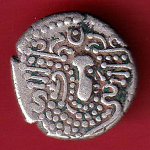 ANCIENT INDIA GADHAYA DYNASTY KING PORTRAIT COIN–@HUB5290