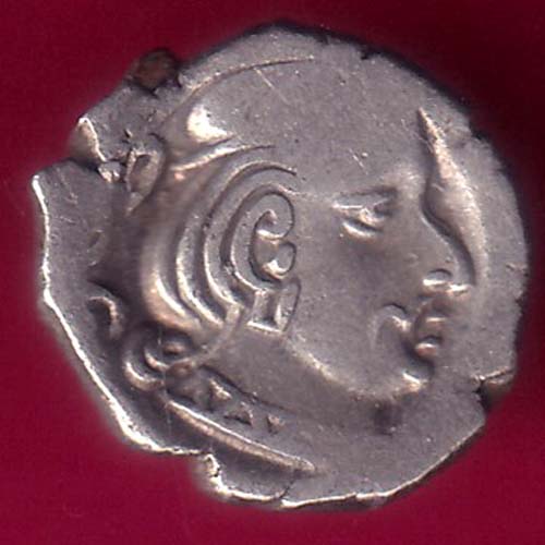 ANCIENT INDIA KSHATRAP DYNASTY KINGS PORTRAIT RARE SILVER COIN –@HUB2942