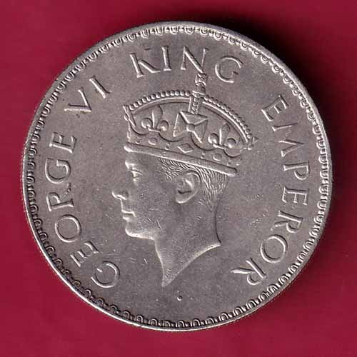 BRITISH INDIA 1940 BOMBAY MINT GEORGE VI ONE RUPEE BEAUTIFUL SILVER COIN  –@HUB1480