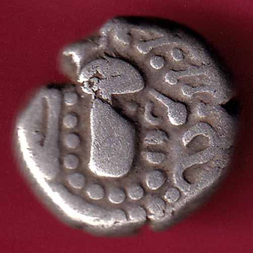 ANCIENT INDIA GADHAYA DYNASTY KING PORTRAIT COIN – S981