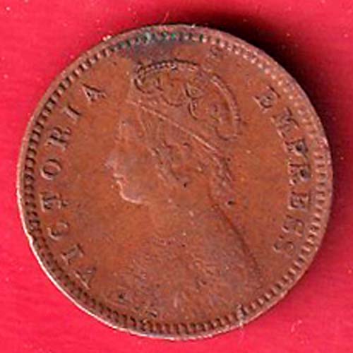 british india 1897 /12 anna victoria empress copper coin–OO5794