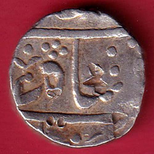 MARATHA CONF. Shah Alam II ” Vaphgaon mint” One Rupee Silver coin –oo4157