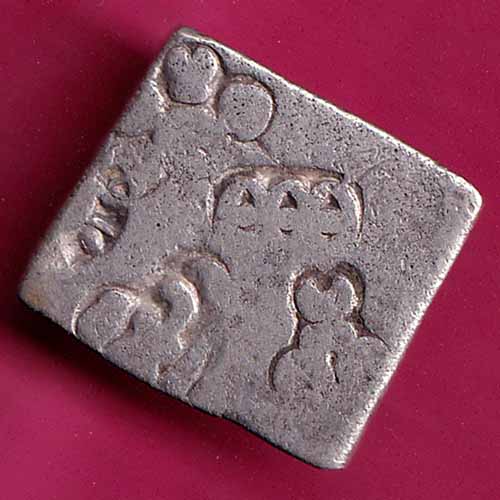 ANCIENT MUARYAN PERIOD MAGHAD DYNASTY SILVER PUNCHMARK “BOTH SIDE PUNCHES” :- S1237