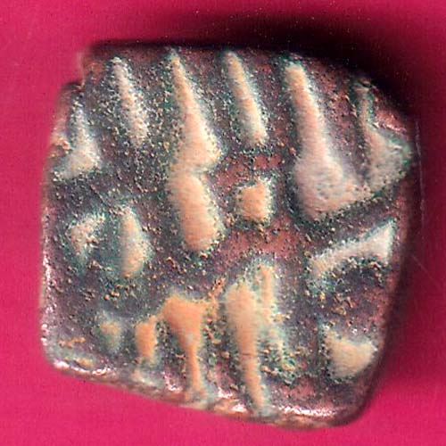 Mughals Akbar Malwa Standard Kalima Type Falus Rare Copper Coin–@HUB3073