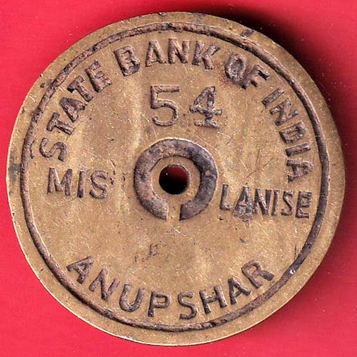 TOKEN : STATE OF INDIA ANUPSHAR MIS LANISE 54  -  oo4181