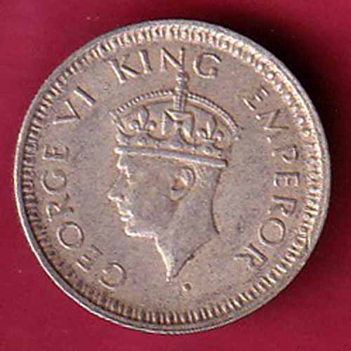 British India 1945 LAHORE Mint George Vi 1/4 Rupee–VA900