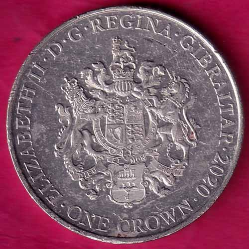 LET US REMEMBER ELIZABETH II GIBRALTAR 2020 ONE CROWN –@HUB2498