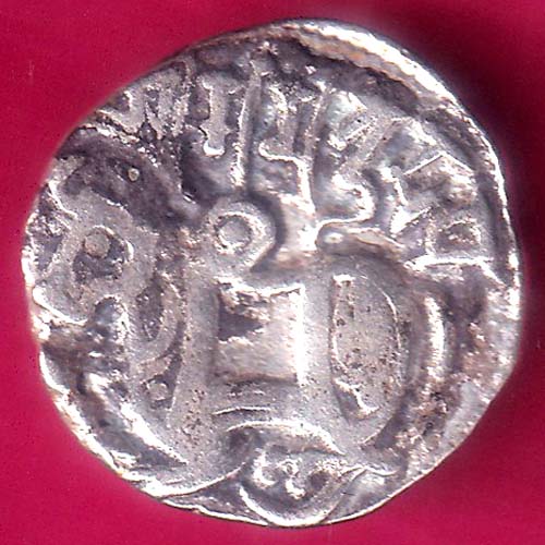 DELHI SULTAN SAMANT DEVA HORSE MAN & BULL TYPE RARE BILLON COIN :- OO1409