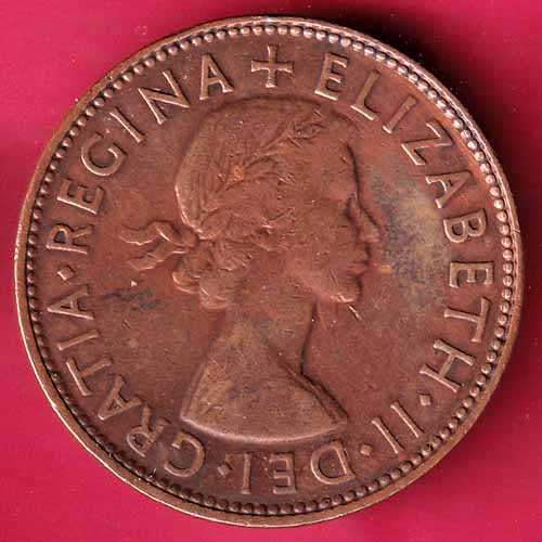 Australia 1953 Elizabeth II Gratia DEI Penny :- S1257