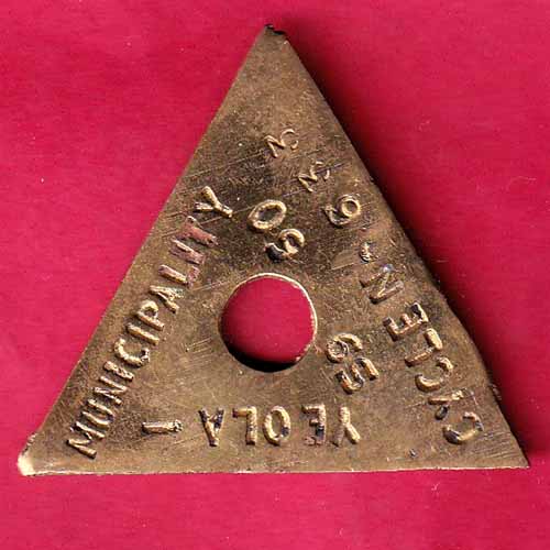 CYCLE TOKEN: YEOLA MUNCIPALITY CYCLE 59 60 NO. 633 – VA340