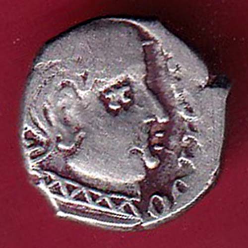 ANCIENT INDIA KSHATRAP DYNASTY KINGS PORTRAIT RARE SILVER COIN - OO2396