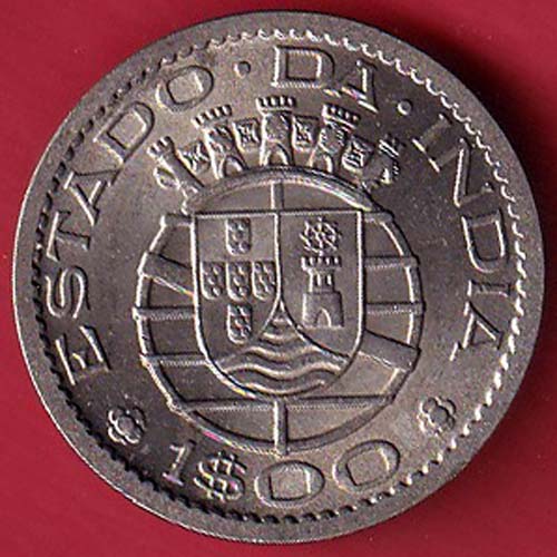 PORTUGUESE INDIA GOA 1 ESCUDO 1959 COIN–@HUB5609