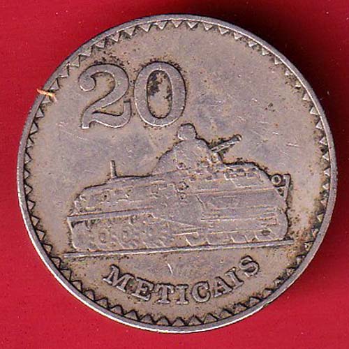 Mozambique - 20 Meticais Meticals 1980 - OIL REFINERY :- OO4391