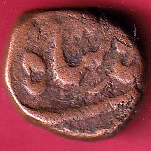 MUGHALS MUHAMMADSHAH SURAT MINT HALF DAM  COPPER COIN- OO2854