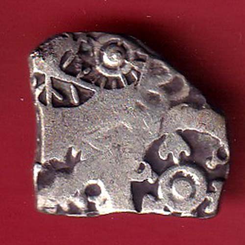 ANCIENT INDIA MAURYAN PERIOD MAGADH DYNASTY SILVER PUNCHMARK:- oo4010