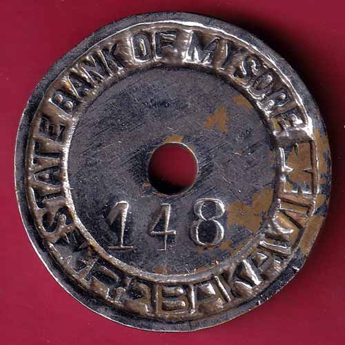 BANK TOKEN: STATE BANK OF MYSORE 148 –@HUB1570