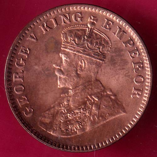 British India 1919  One Quarter Anna George v –@HUB378