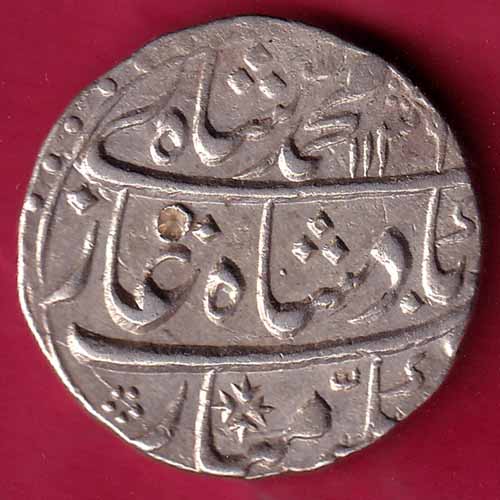 Mughals Mohammad Shah AH 1139/ RY 9 Gwalior Mint one rupee silver coin  – S953
