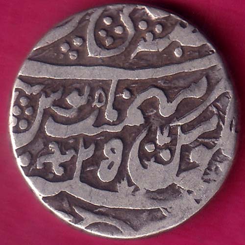 Rohilakhand ,Qasba panipat,Ino shahalam-ii SWASTIKA & UMBRELLA silver rupee  –@HUB2731