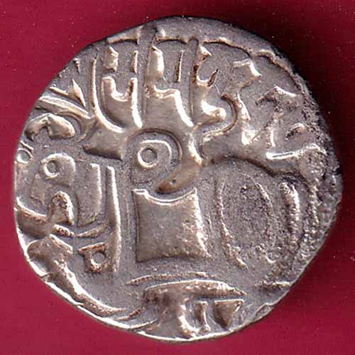 Hindushahia, kabul n gandhara silver drachma horseman n bill type coin :- S2544