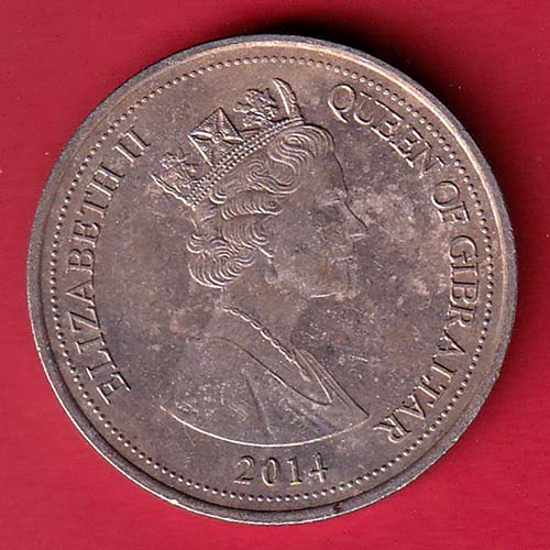 elizabeth ii queen of zibraltar 2014 ypres 1914-1918  one crown :- OO3567