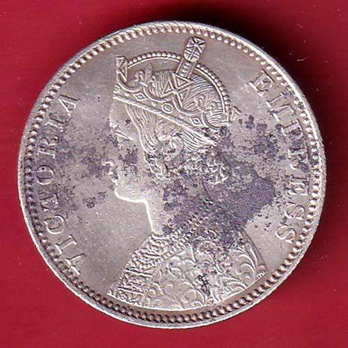 British india 1901 victoria empress one rupee scarce silver coin–OO3764