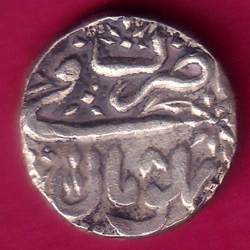 Bhopal state one rupee silver coin –@HUB2821