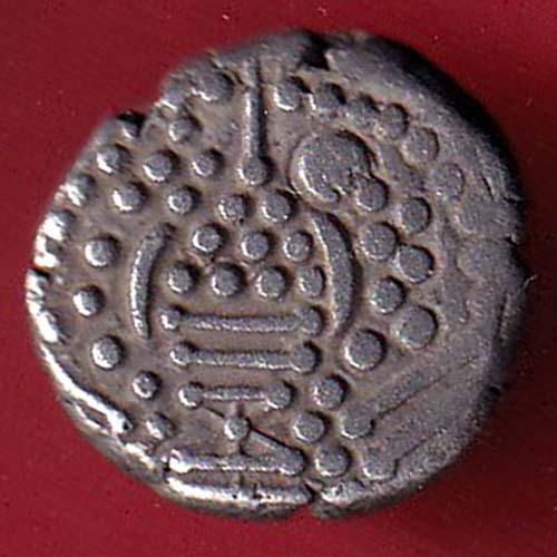 ANCIENT INDIA GADHAYA DYNASTY KING PORTRAIT COIN–oo3609
