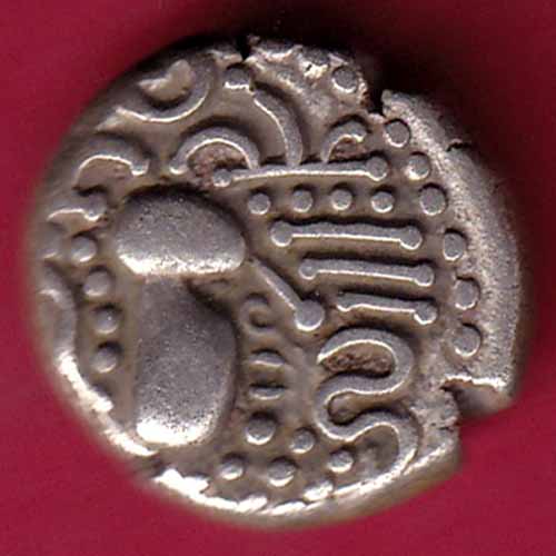 ANCIENT INDIA GADHAYA DYNASTY KING PORTRAIT COIN - S1511