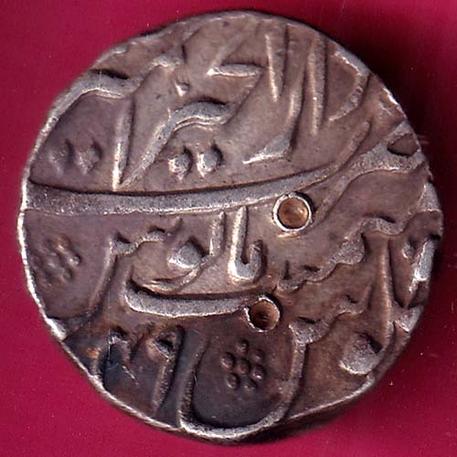 Mughal Aurangzeb Ah 1117/ Ry 49 One Rupee Rare Silver Coin –@HUB3743