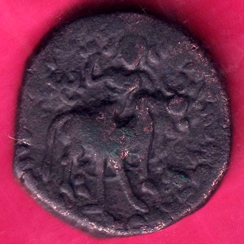 Copper Tetradracham of Vima Kadphises of Kushan Dynasty Nandi and shiva@hub5030